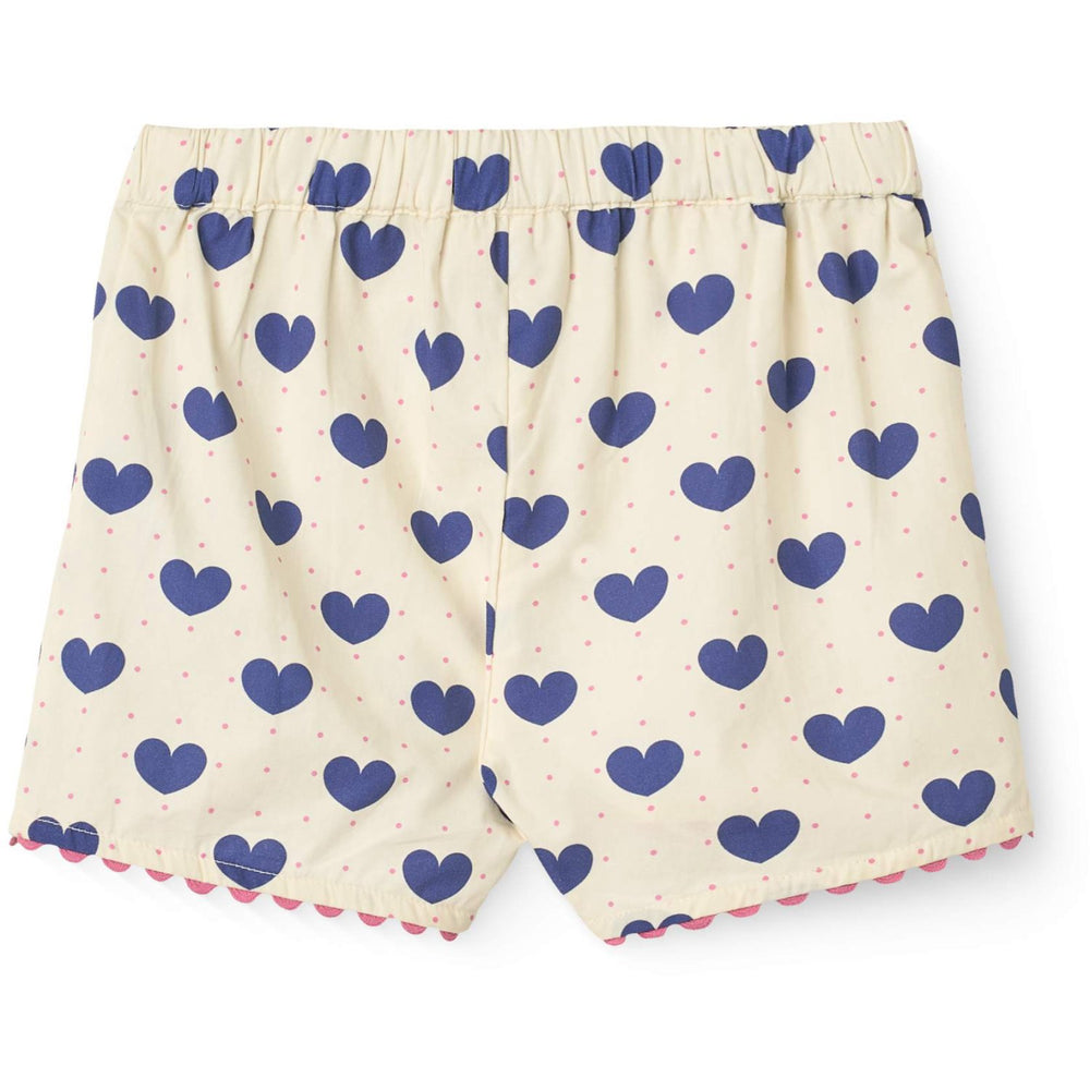 Køb COPENHAGEN COLORS x Luksusbaby Heart Aop Ocean Heart and Dots Bluse m/Shorts Sæt