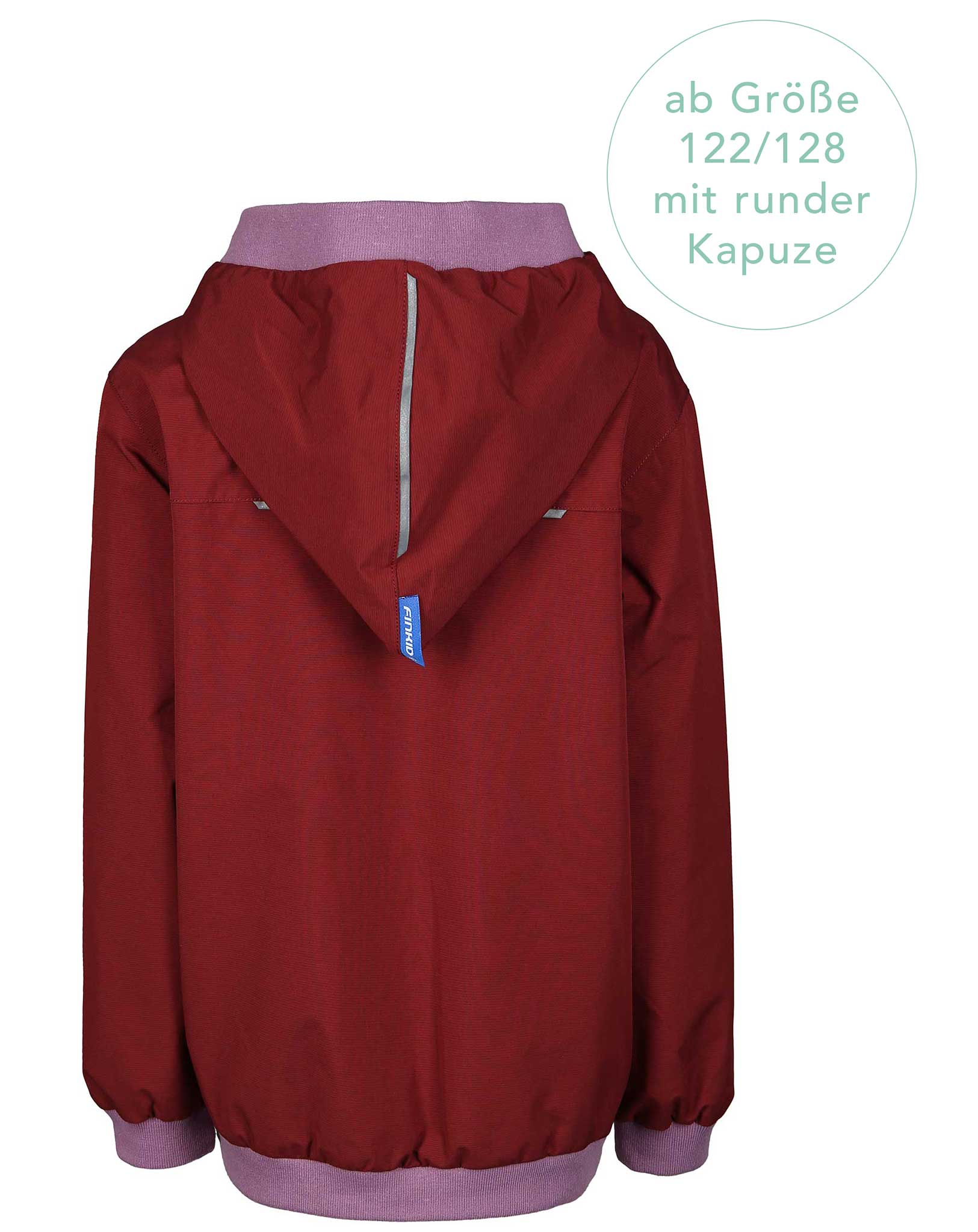 Wende-Regenjacke MUUTUVA in cranberry/valerian
