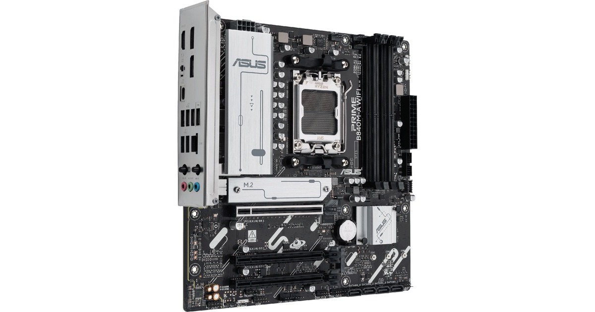 ASUSPRIME B840M-A WIFI socket AM5 moederbord  (2.5 GbE-LAN, Wi-Fi 6E, BT, Sound, µATX)