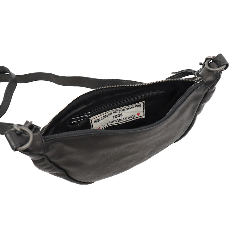 Bear Design Crossbody Tas Toon Zwart