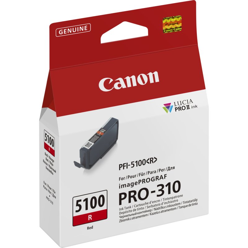Canon PFI-5100 R cartouche d'encre 1 pièce(s) Original Rouge