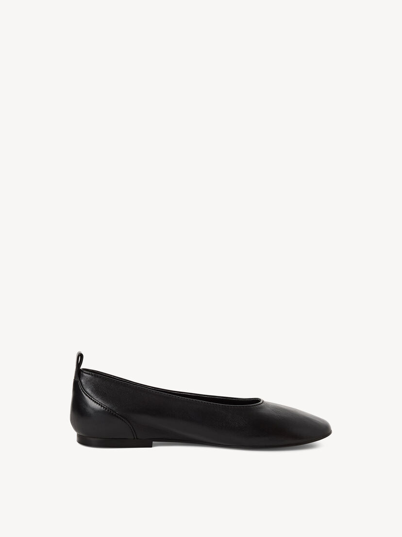 Leren Ballerina - zwart
