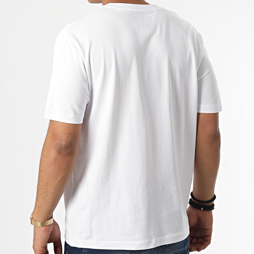Tee Shirt Oversize Large Front Logo Blanc Noir