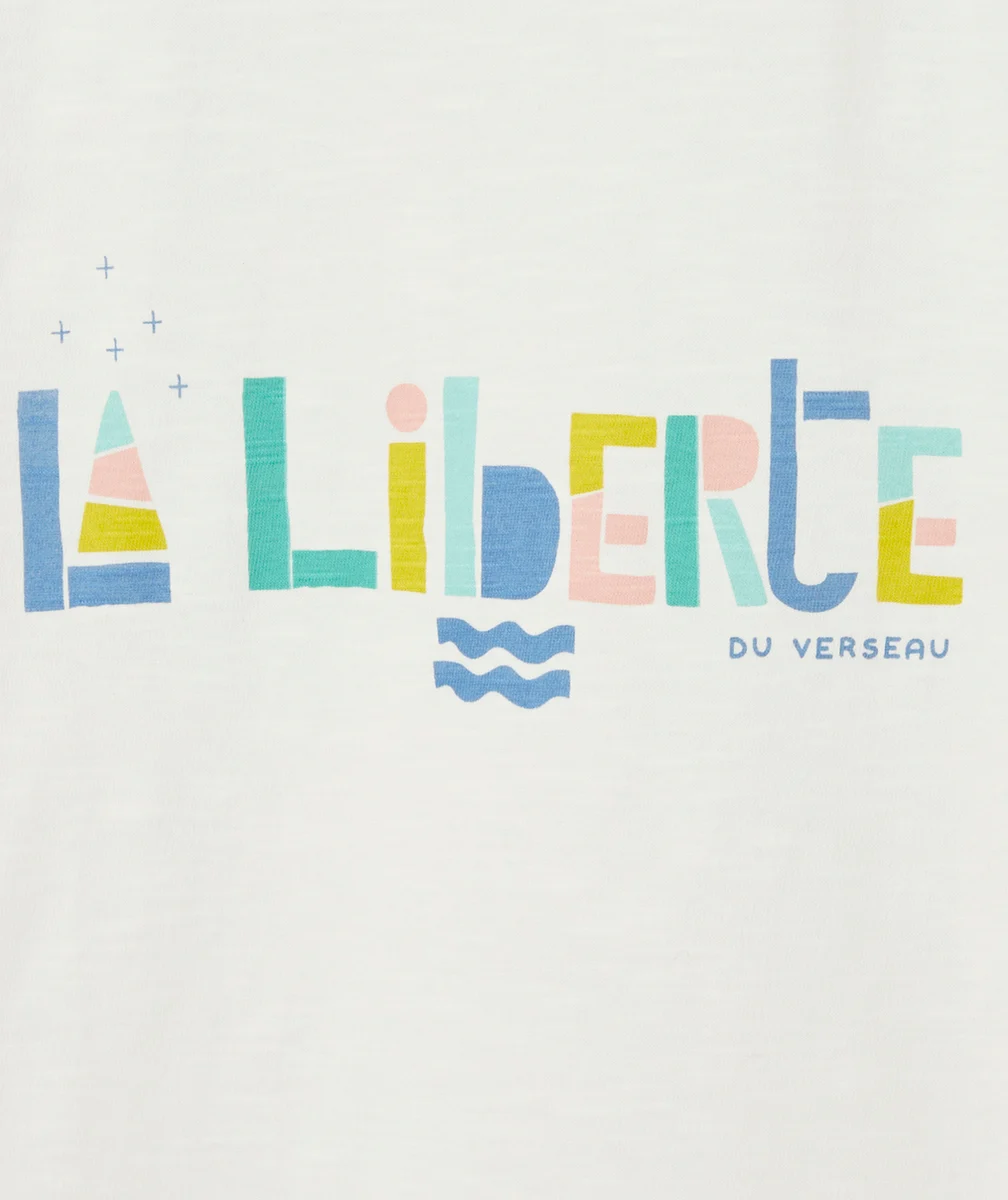 COSMIC VIBES - T-SHIRT BLANC VERSEAU EN COTON BIO ENFANT