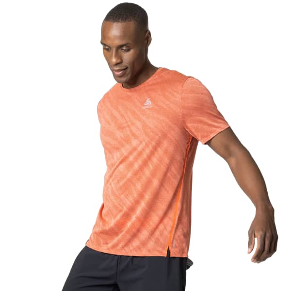 T-shirt running ODLO MC ZEROWEIGHT ENGINEERED CHILL-TEC S/S CREW NECK FIRELIGHT MELANGE