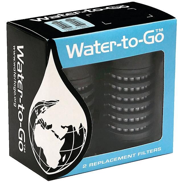 WATER TO GO - 2 FILTRES DE RECHANGE POUR GOURDE OUTDOOR ET ACTIV
