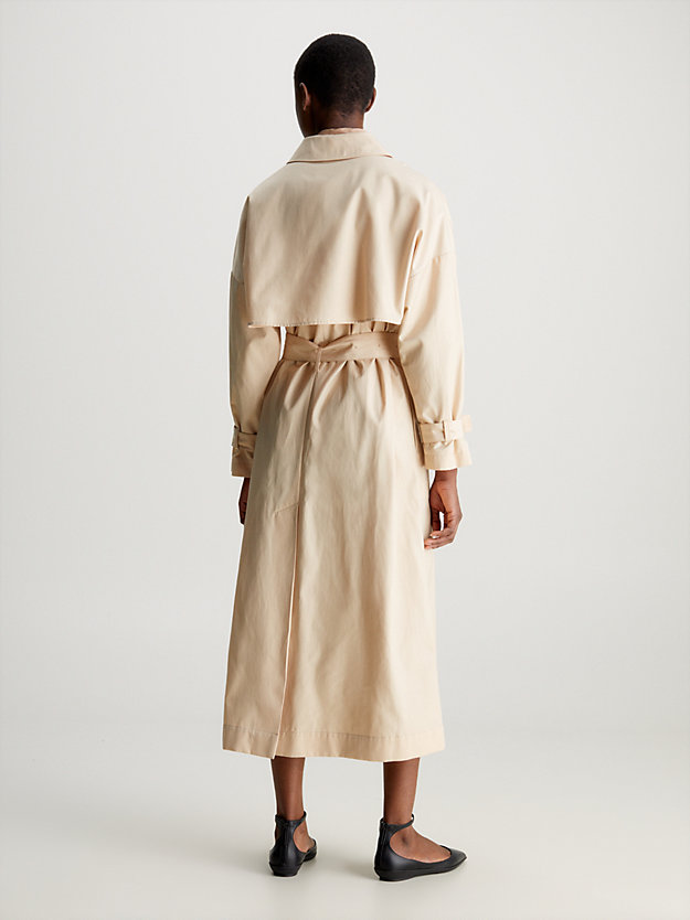 Trench coat de algodão técnico