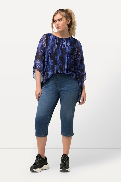 Capri-Jeans Sienna, schmales Bein, Elastikbund, Stretch