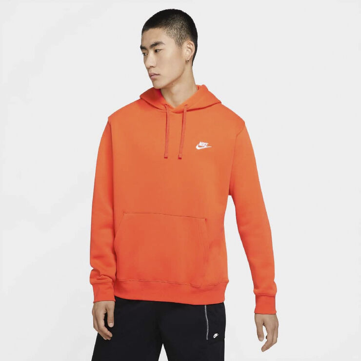 Nike club fleece hoodie Orange