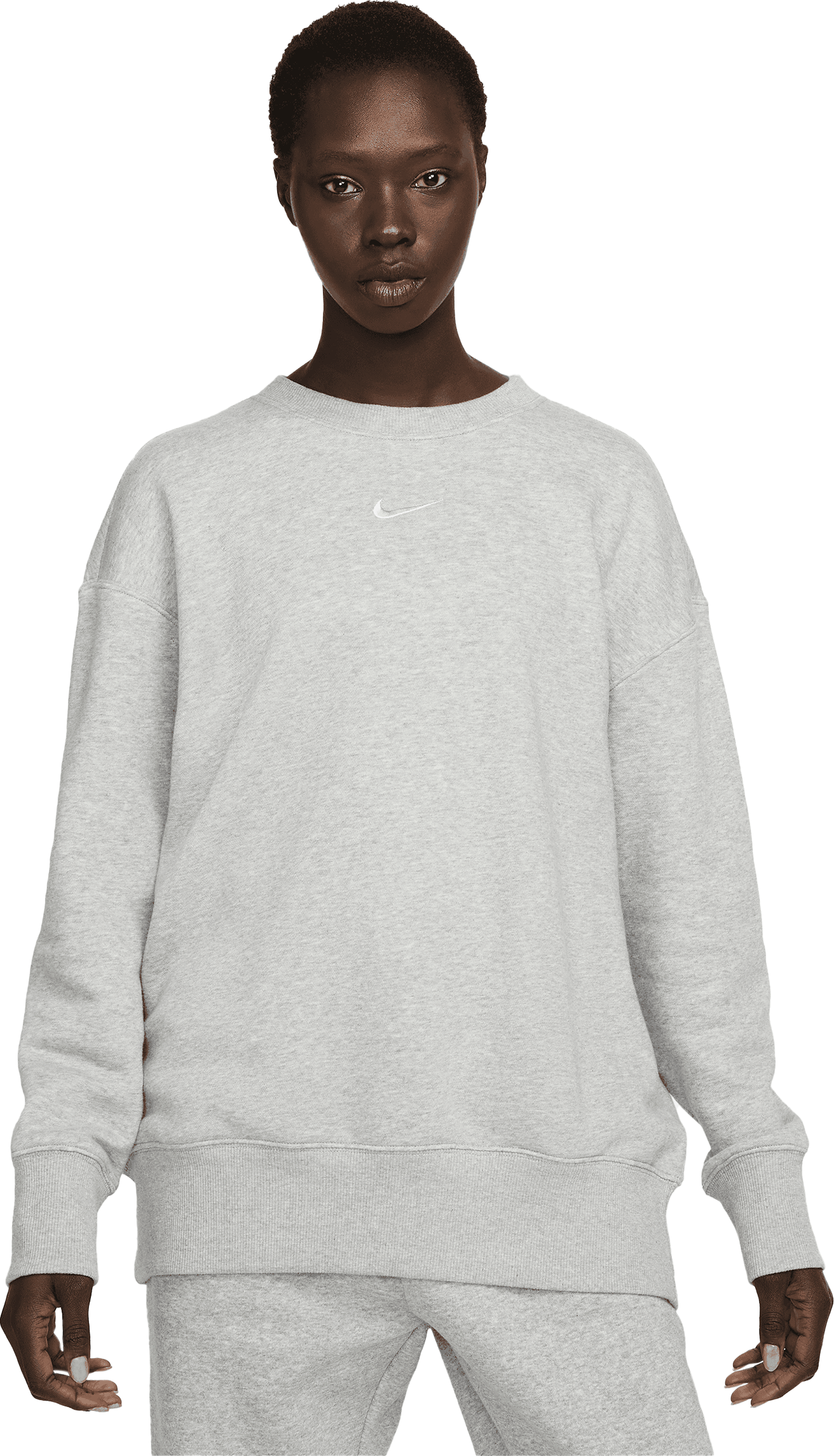 Nike Style Oversized Sweatshirt Damen Grau F063