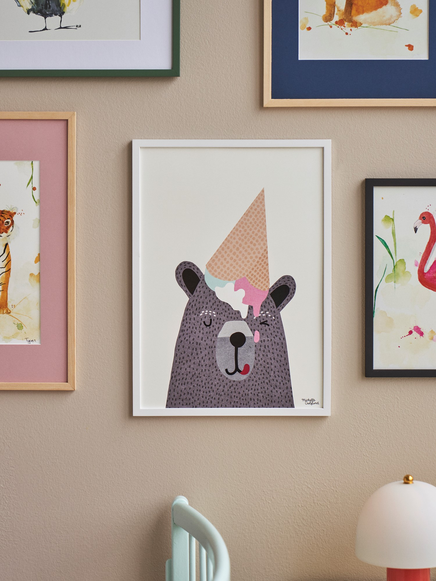 Plakat I Love Cream A3 | Michelle Carlslund. | Multi | Poster and Frame Kids