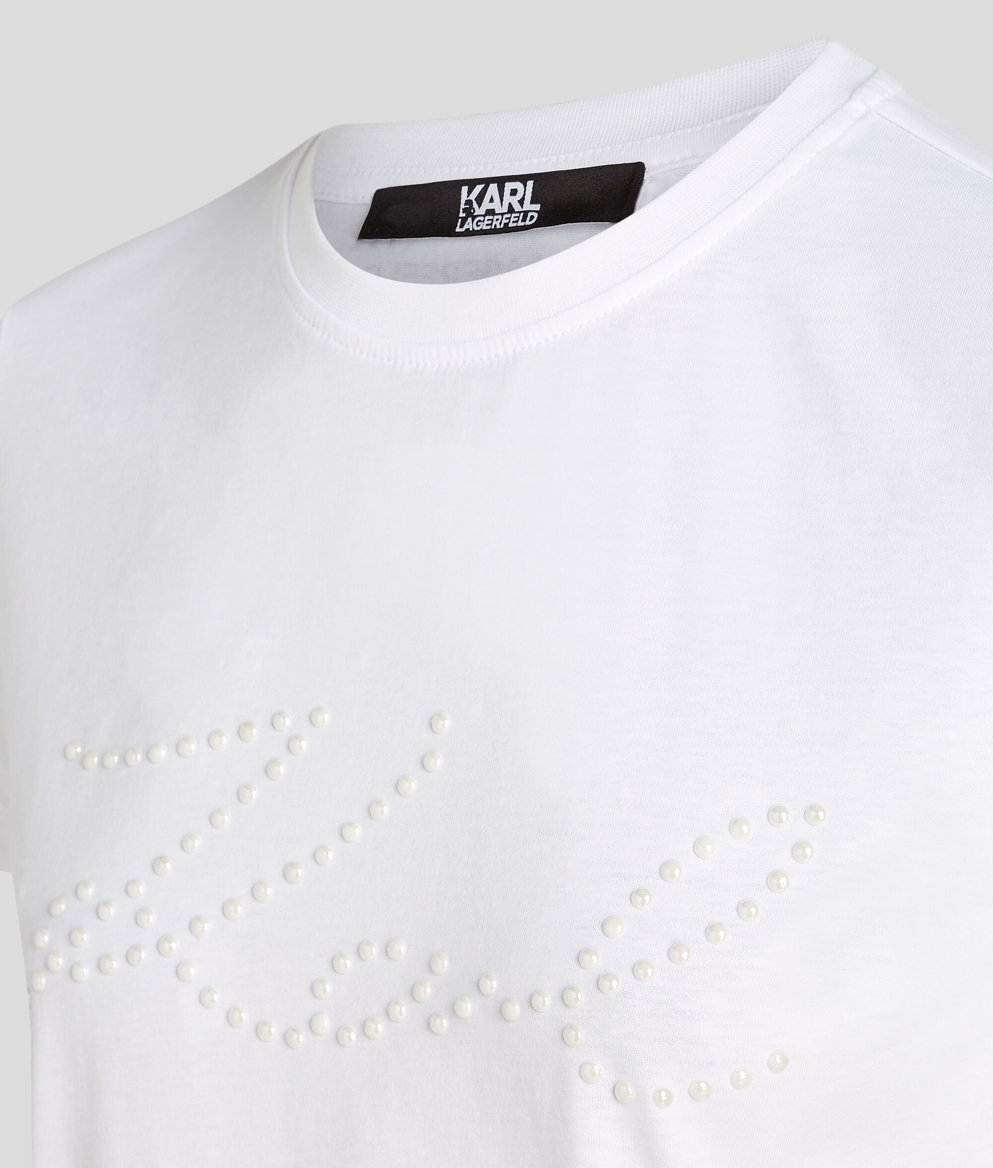 T-SHIRT KARL SIGNATURE ORNÉ DE PERLES
