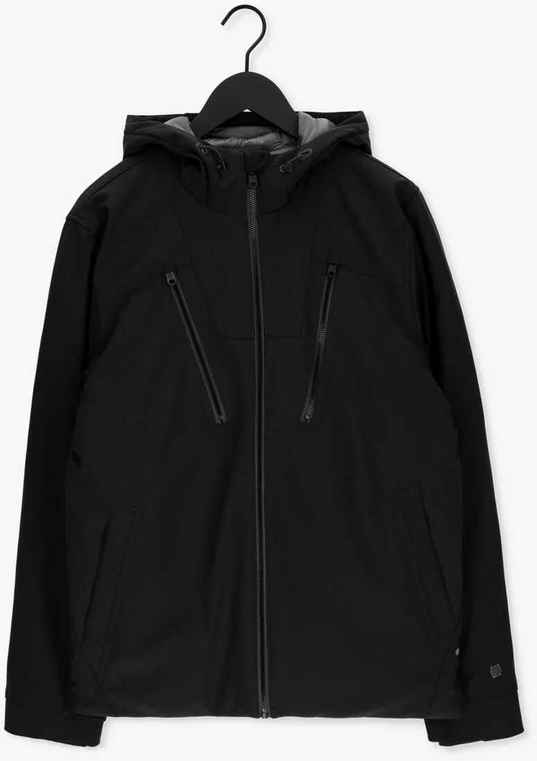 CAST IRON zwarte cast iron gewatteerde jas short jacket softshell zeroyon 2.0