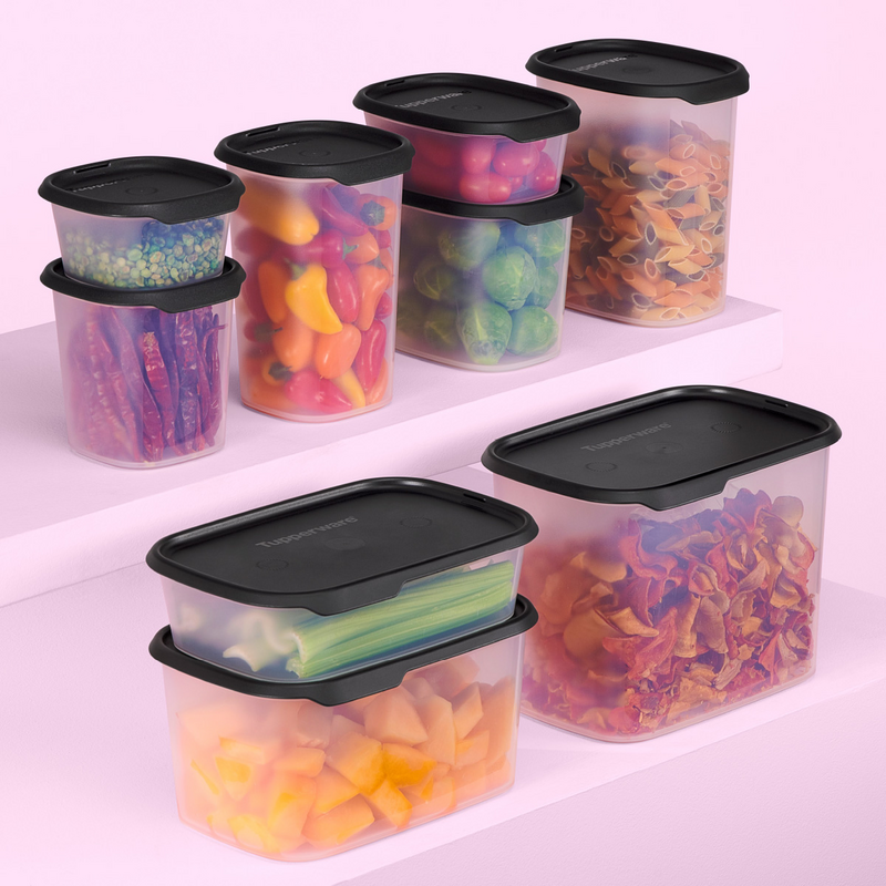 One Touch Fresh® 1,25 l Stapelbarer Vorratsbehälter für Zucker, losen Tee, Linsen und vieles mehr