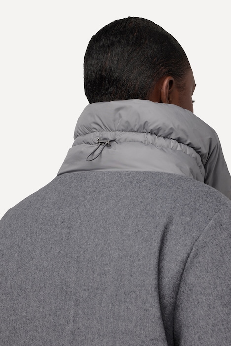 Jacke, Wollmix, A-Linie, Stehkragen, 2-Wege-Zipper