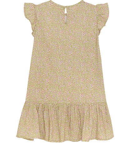 Creamie Kjole - Multi Flower - Green Olive