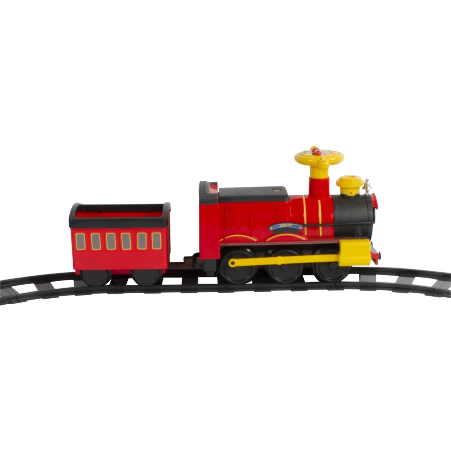 ROLLPLAY Steam Train Kinderfahrzeug mit Batterie  Eisenbahn Set, Zug & Schienen Rot Rot