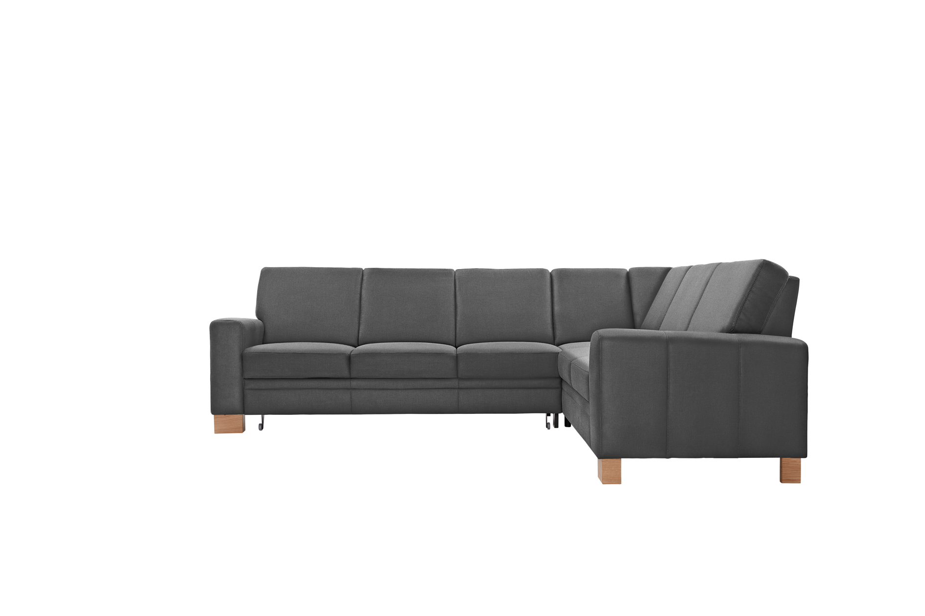 polsterpower Ecksofa - Miro grau - Basismodell - rechts
