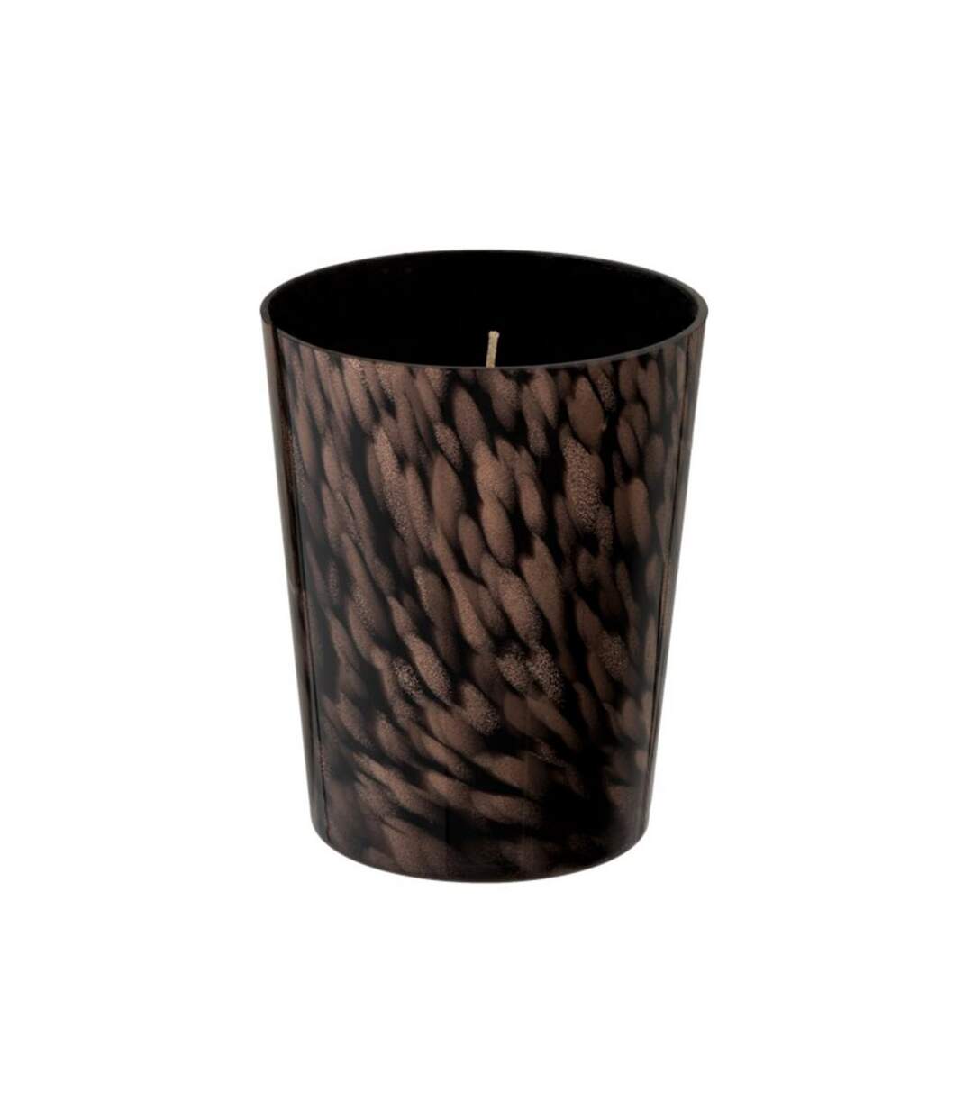 Paris Prix - Bougie Parfumée bois De Santal 16cm Noir & Or