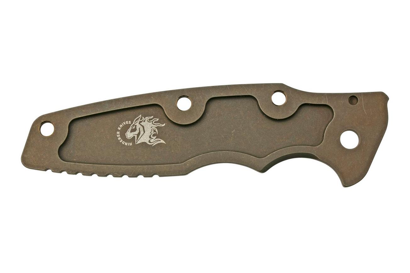 Rick Hinderer Eklipse 3.5” greepschaal, Textured Battle Bronze Titanium