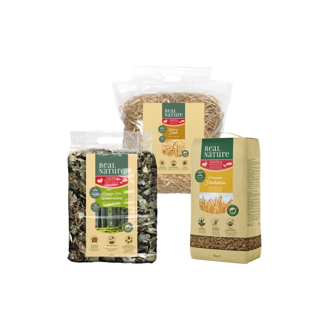 REAL NATURE Streu Set, 3teilig 9,5 kg