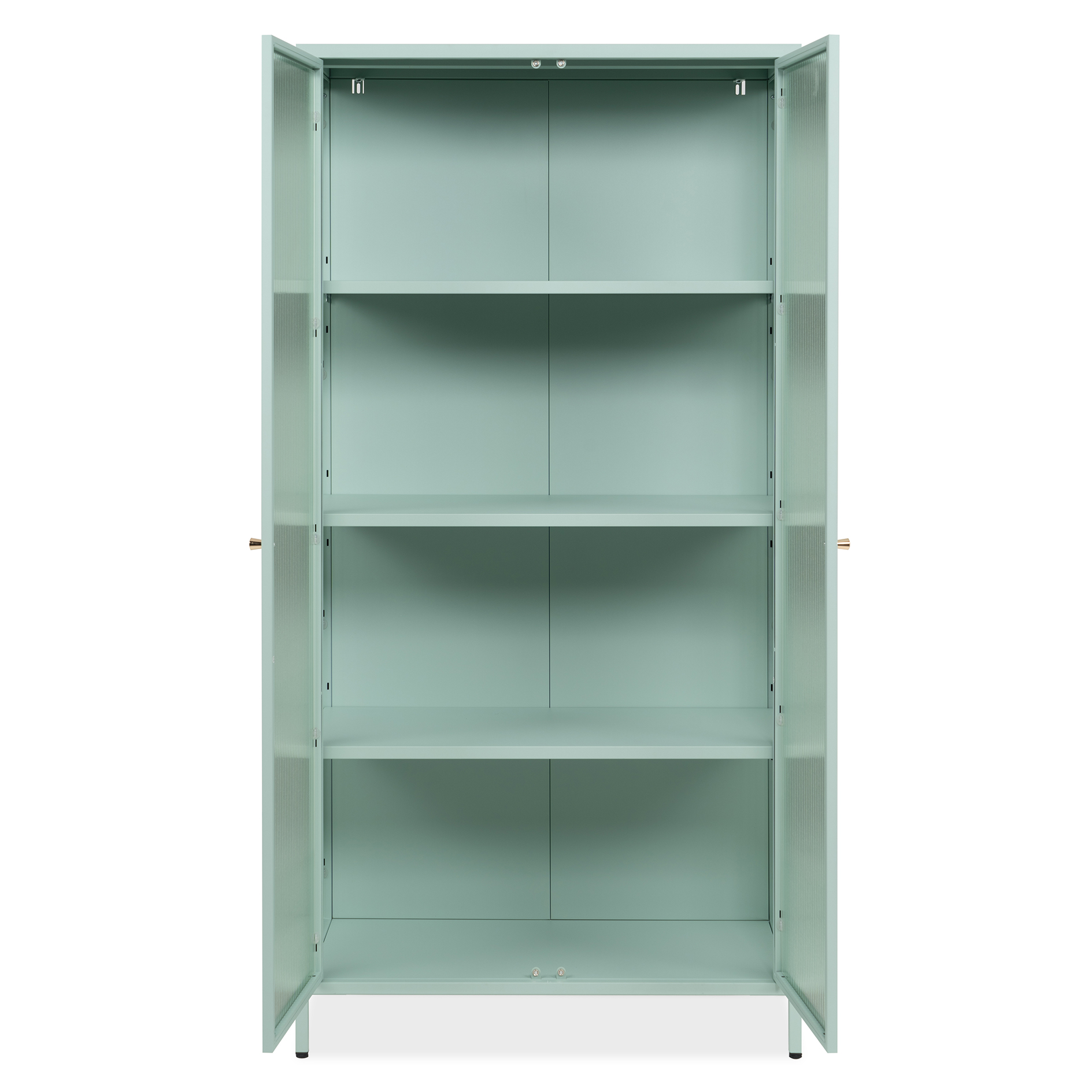 Vitrine MILTON - mintgrün - 160 cm