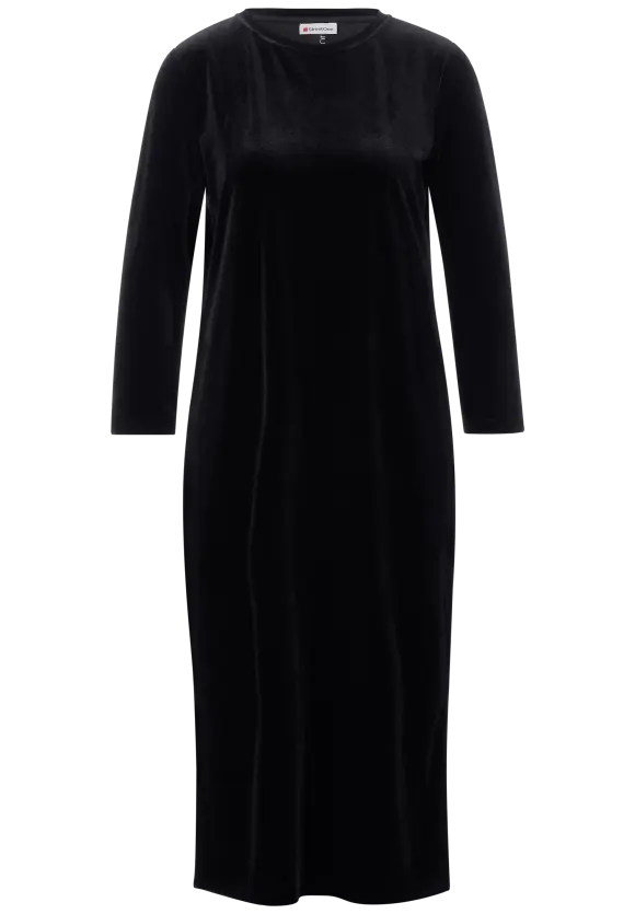 Partykleid in Samt Optik - Black