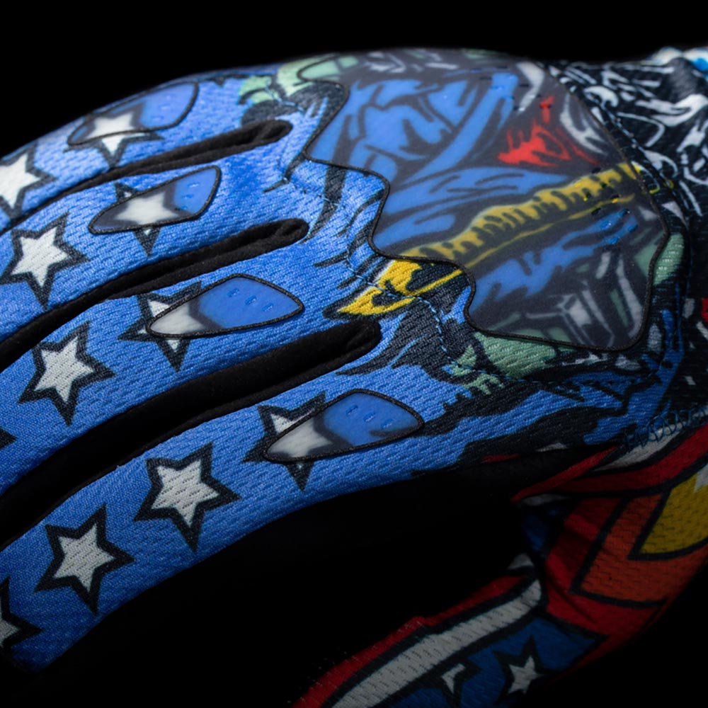 Icon - Gants Hooligan CE Flyboy™ Bleu