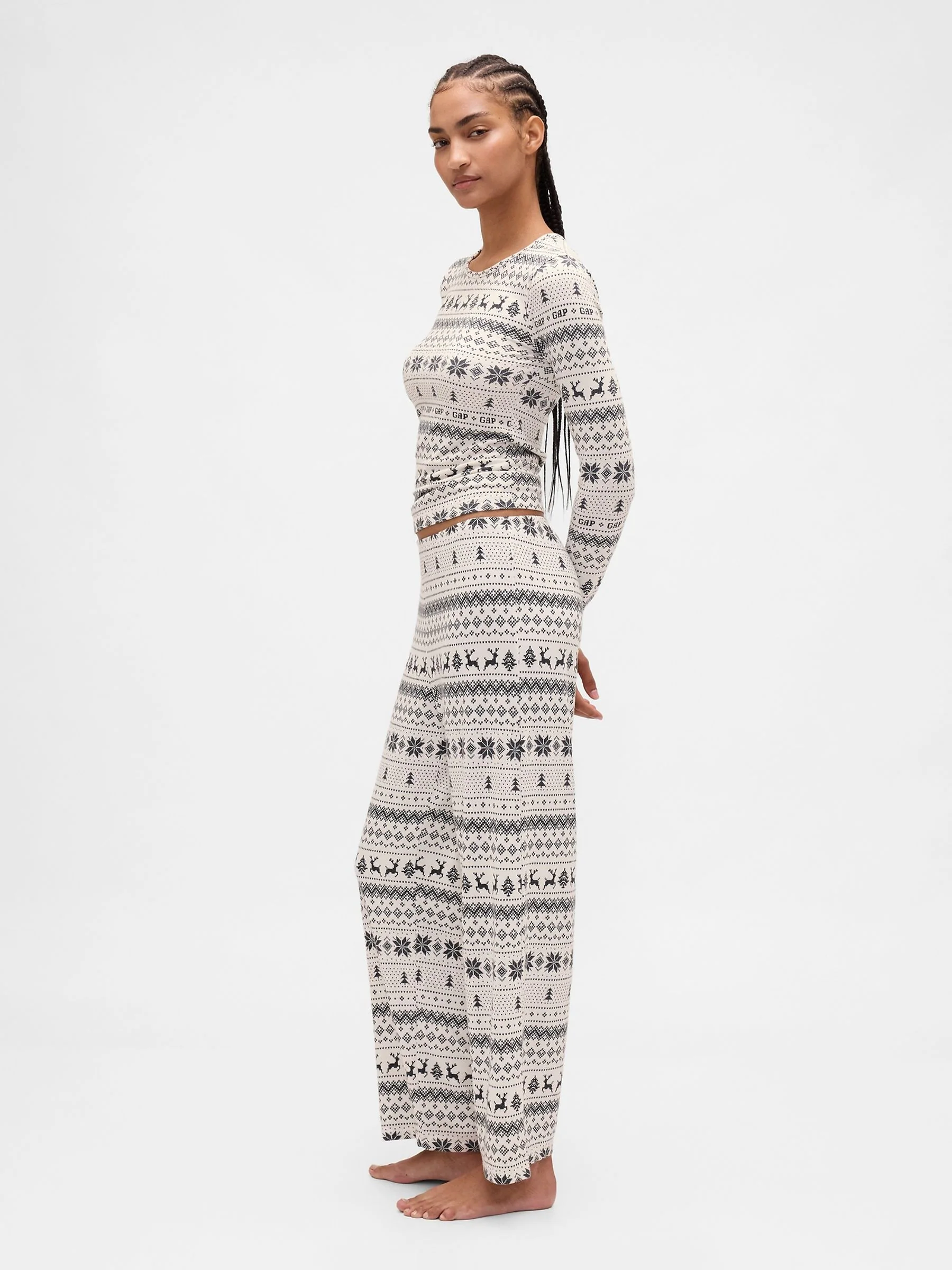 Wit - Gap - Kerstpyjama met fairislemotief