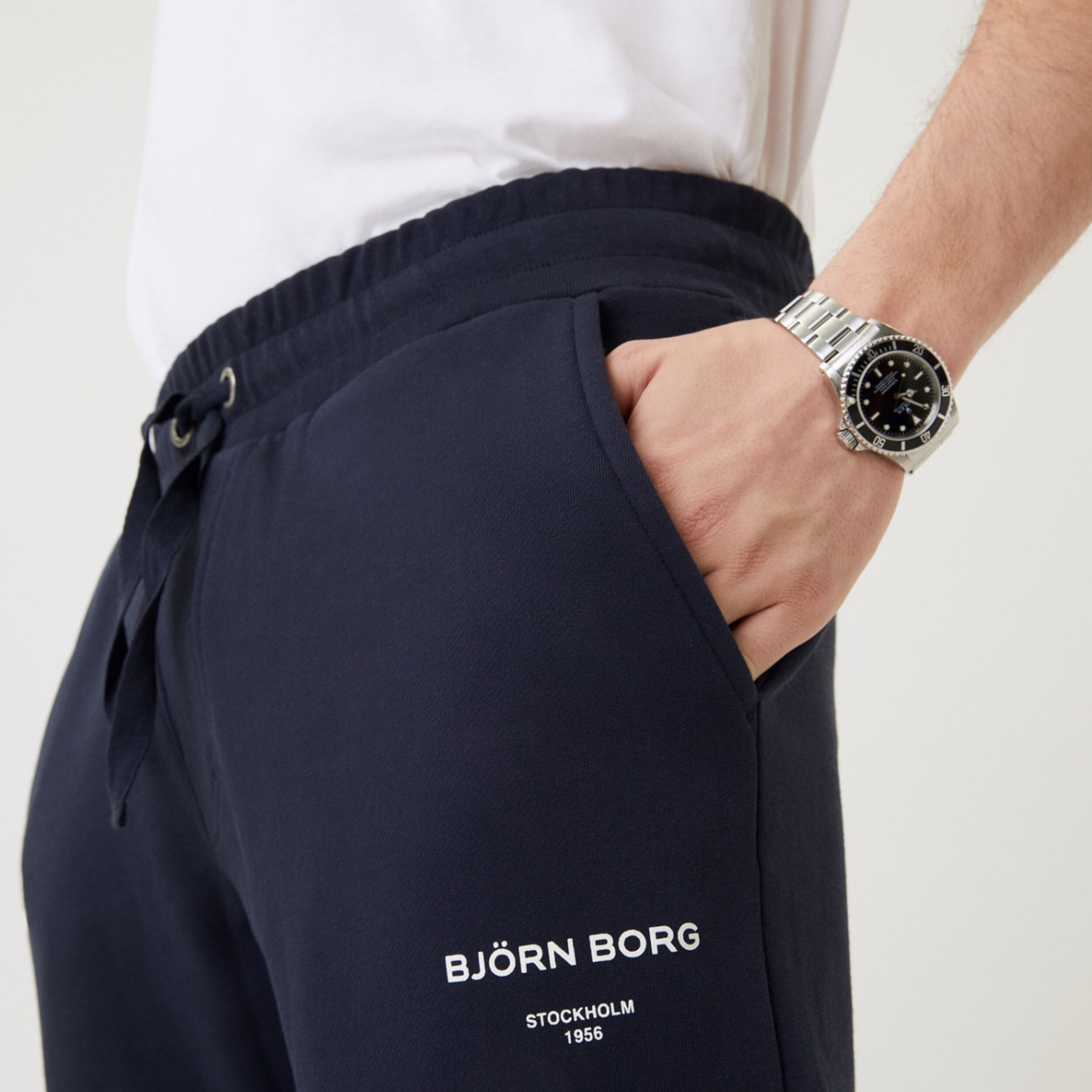 Björn Borg Logo Pantalon Survêtement Hommes - Bleu Foncé