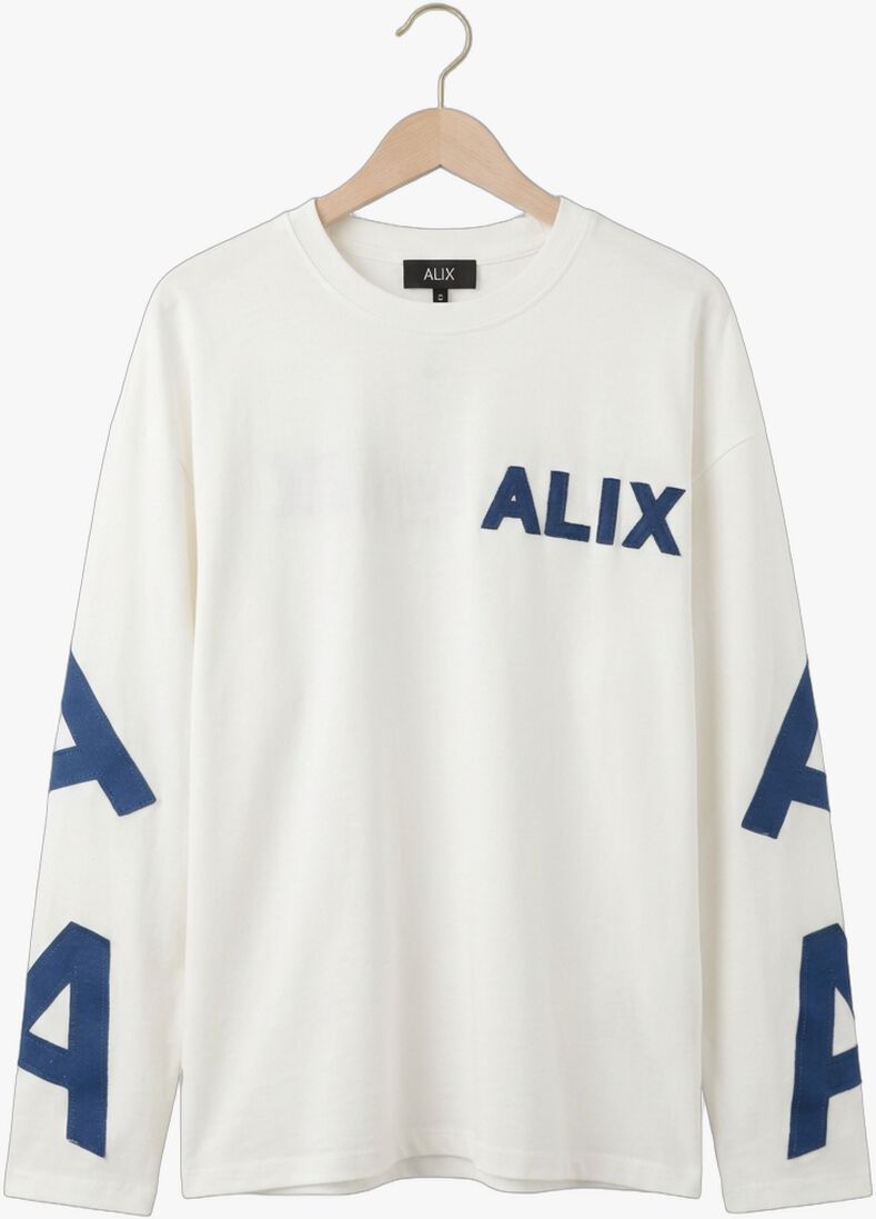 witte alix the label t-shirt ladies knitted patch longsleeve t-shirt