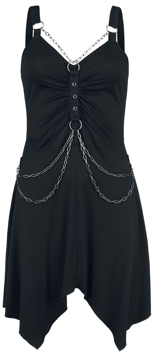 Short Dress With Chains | Gothicana by EMP Robe courte