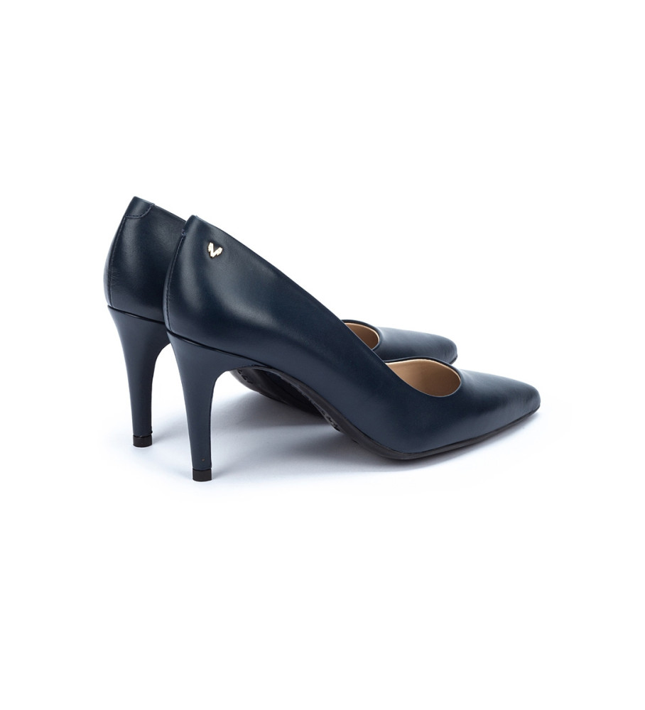 Sapatos Martinelli Thelma em couro azul-marinho - Altura do salto: 8,5 cm -