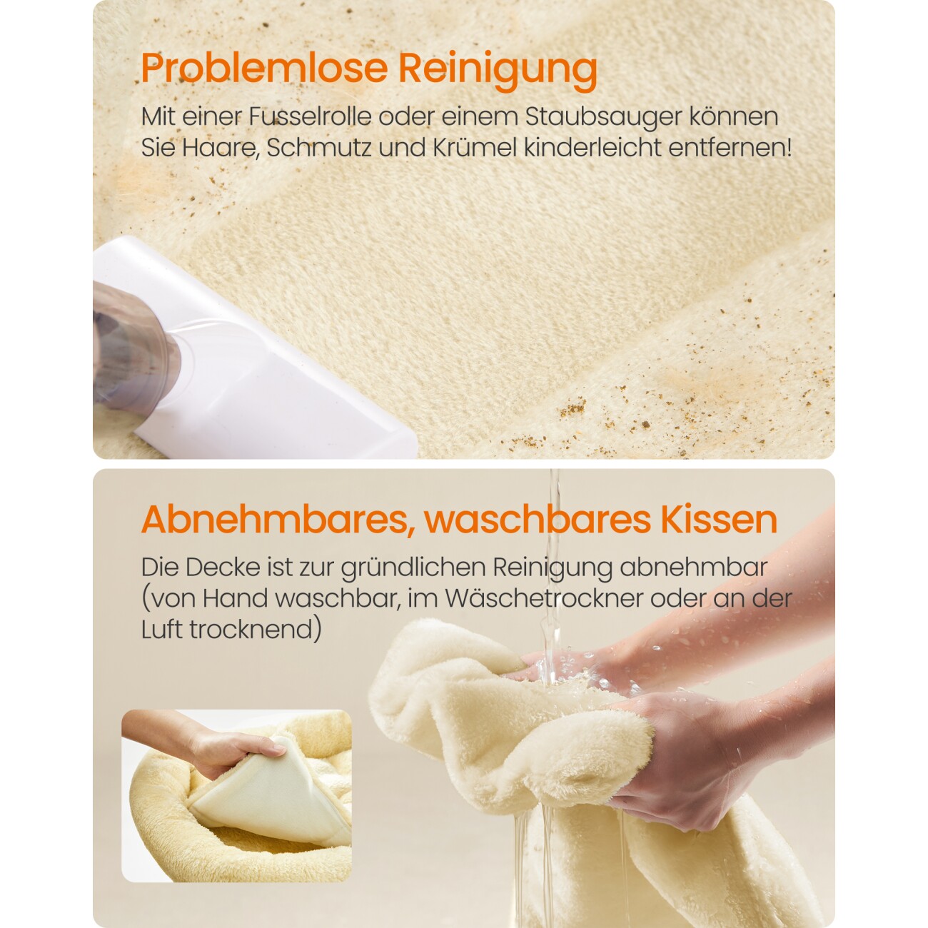 FEANDREA Kratzbaum groß 201cm mehrstöckiger Katzenbaum beige