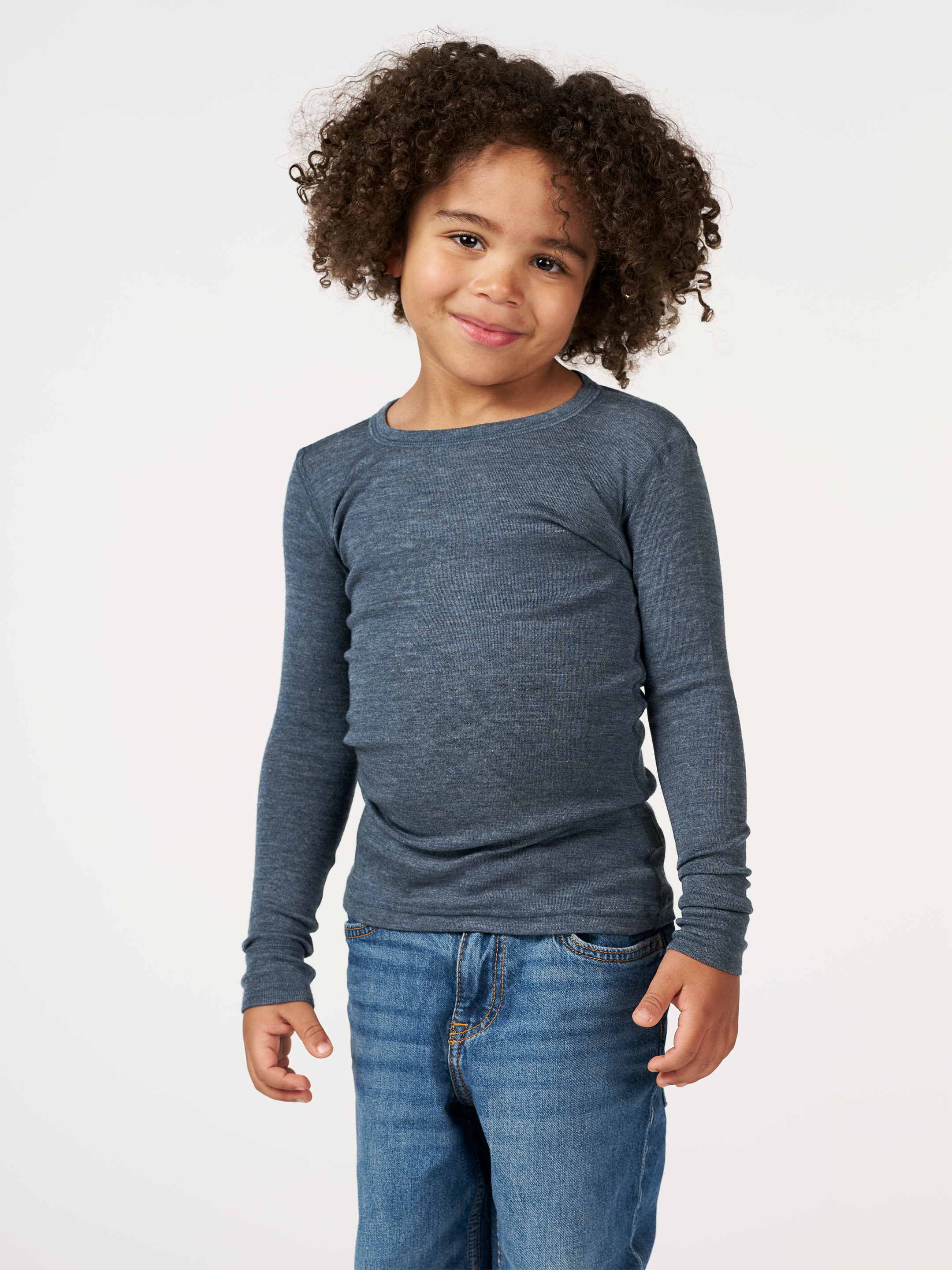 Shirt van merinowol/zijde voor kinderen