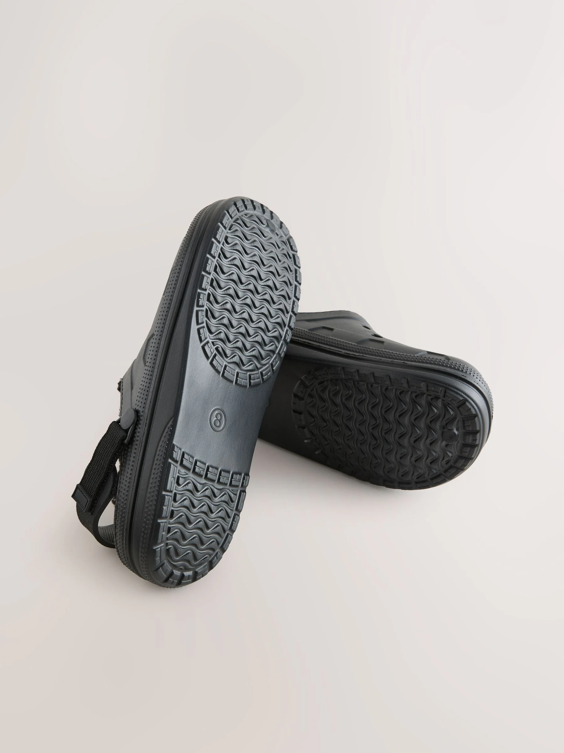 Zwart - Borg Lined Mules