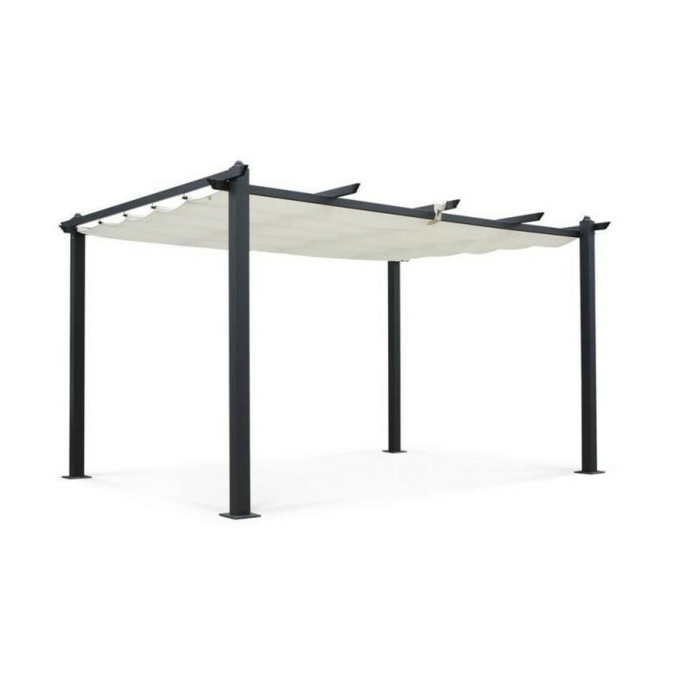 Pergola en aluminium cordoba - ecru - 4 x 3 m