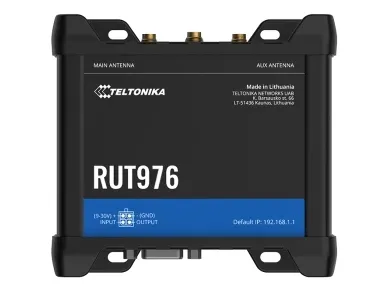 Teltonika RUT976 - Trådløs router - mesh - WWAN 4-port switch - 5G, LTE - 4G, 5G - DIN monterbar på skinne, væg-monterbar, overflademonterbar