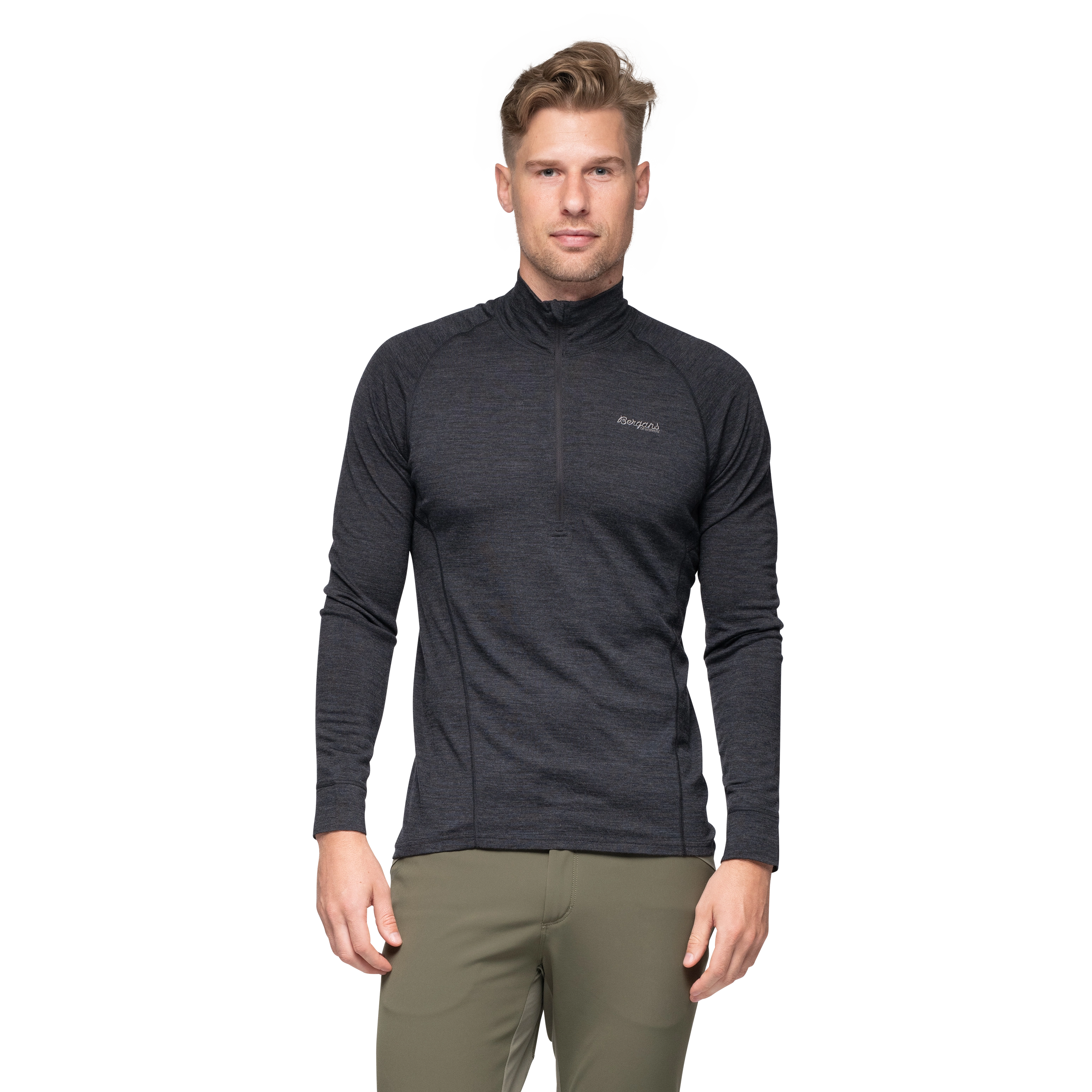 Inner:Pure Half Zip Solid Charcoal