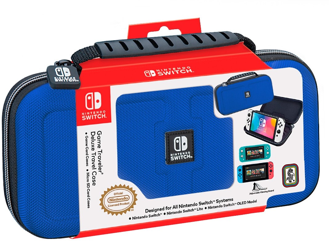 BigBen Interactive Official Travel Case Deluxe - Blue Nintendo Switch