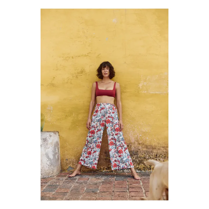 Canopea Haut de Maillot de Bain Polyamide Recyclé Mariotta - Collection Femme  | Rouge framboise