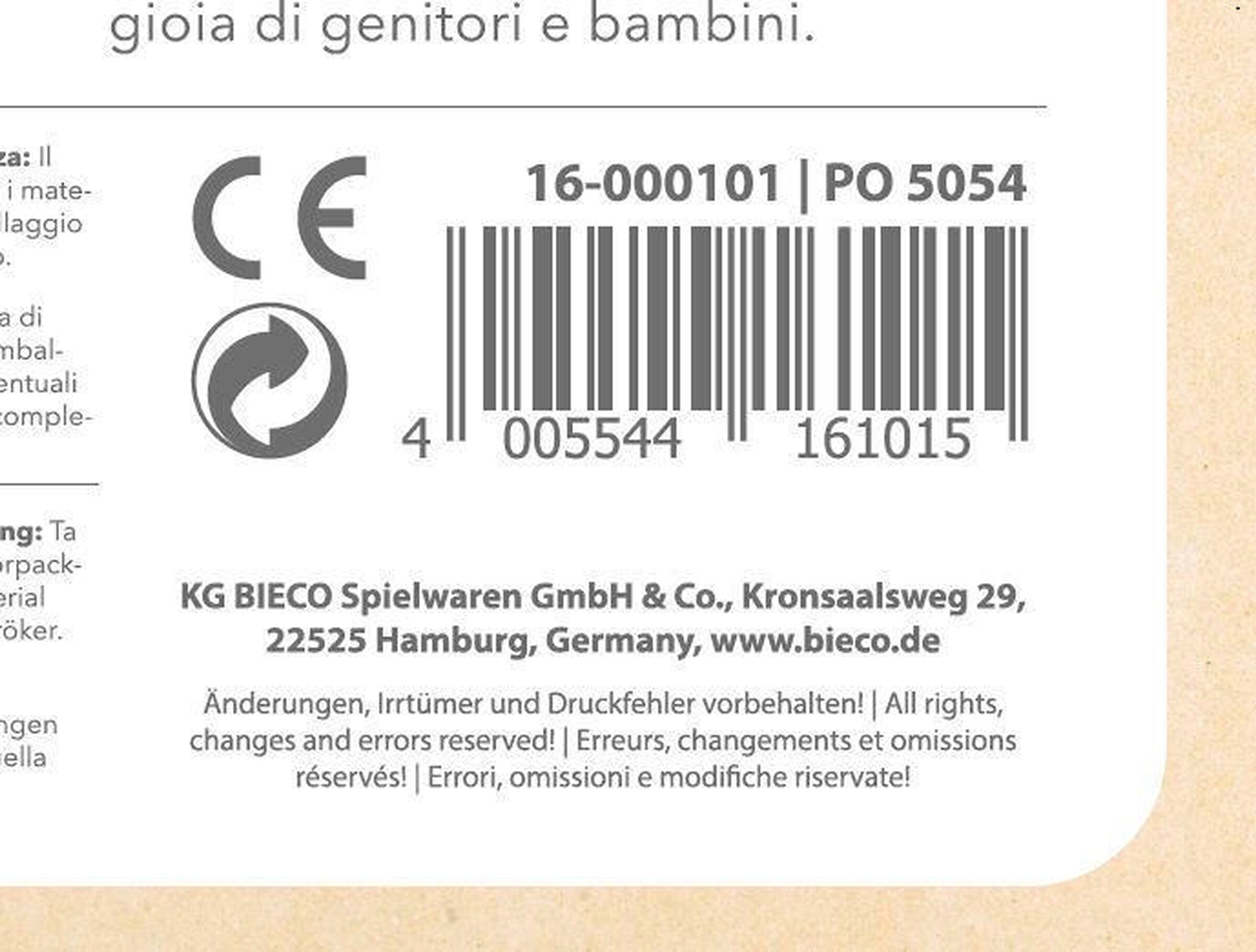 Bieco Plüsch Igel Spieltier 22 cm - ab Geburt Braun