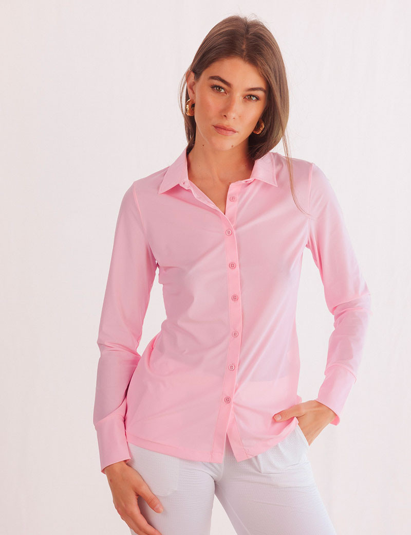 HBT SOFT UNI | MILA CHEMISE ML ROSE