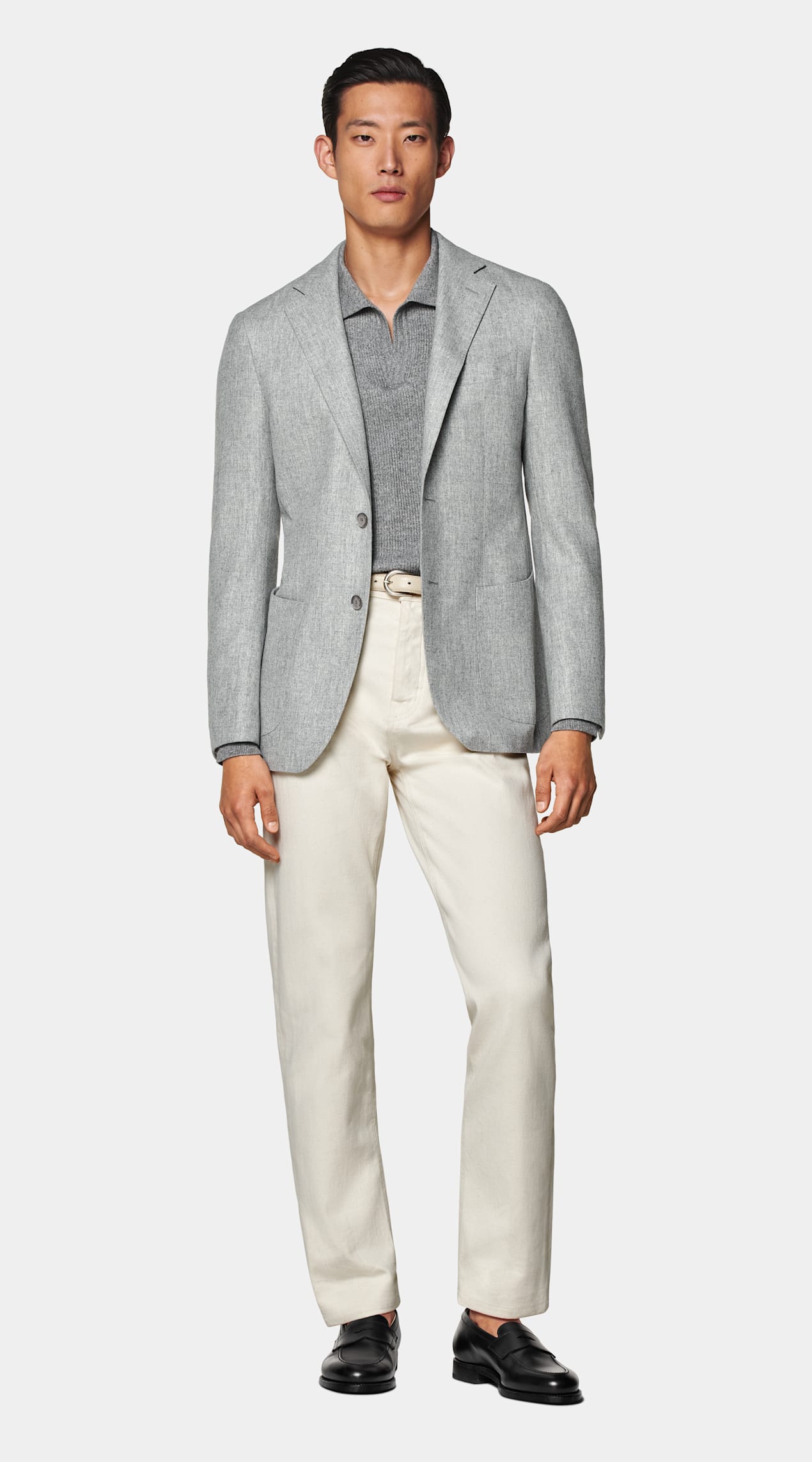 Blazer Havana coupe Tailored gris clair