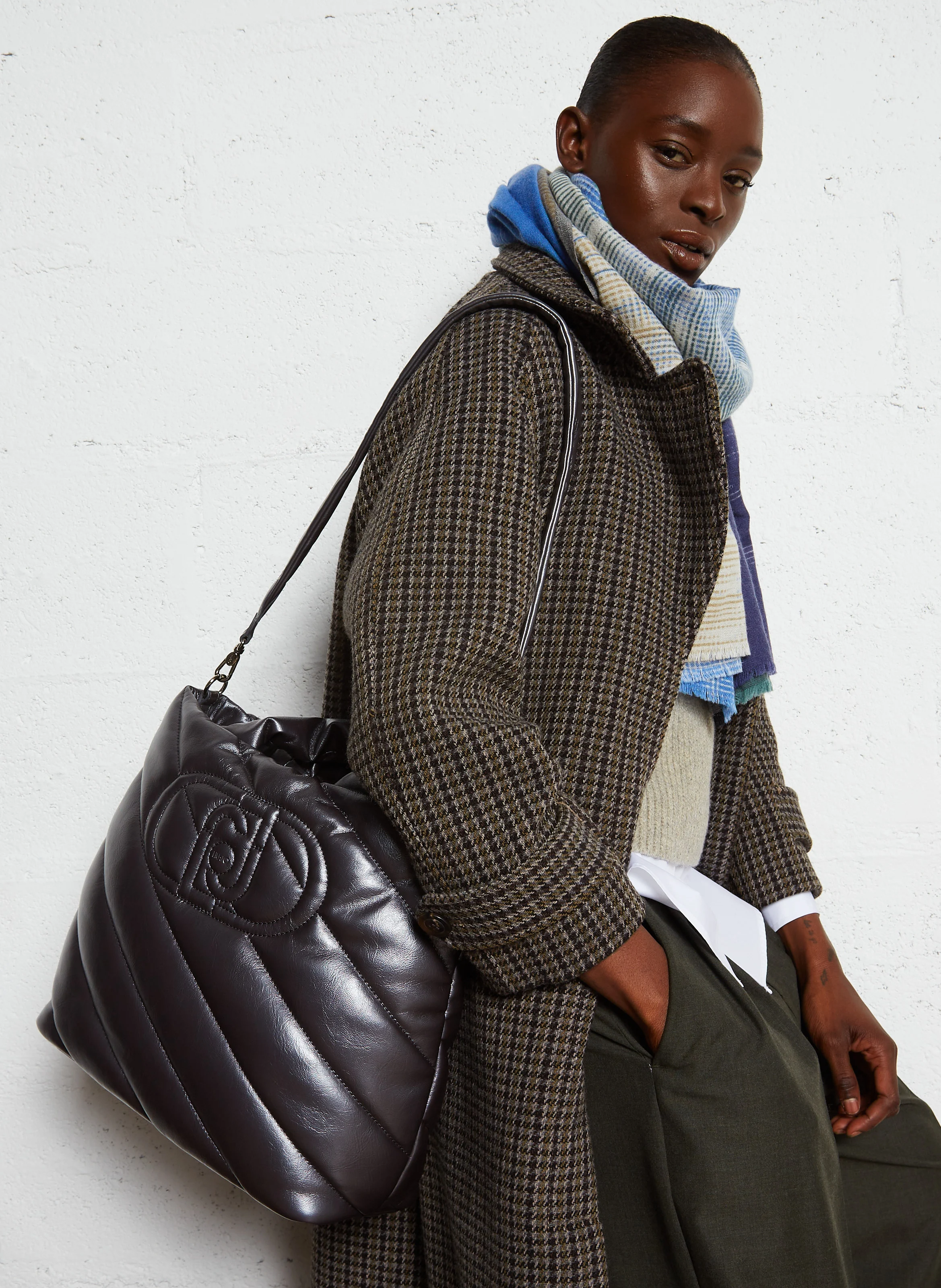 Sac shopper matelassé | Gris