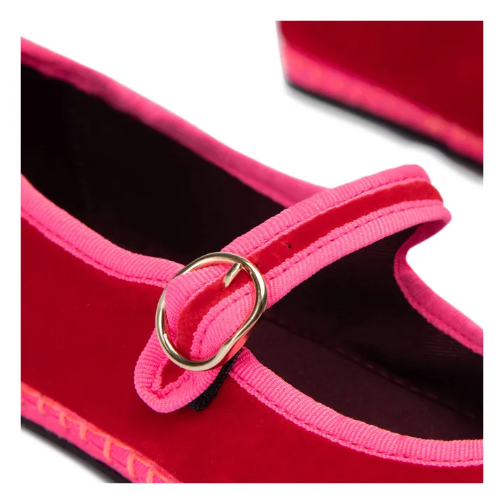 Flabelus Ballerines Slippers Aurelie Velours | Rouge