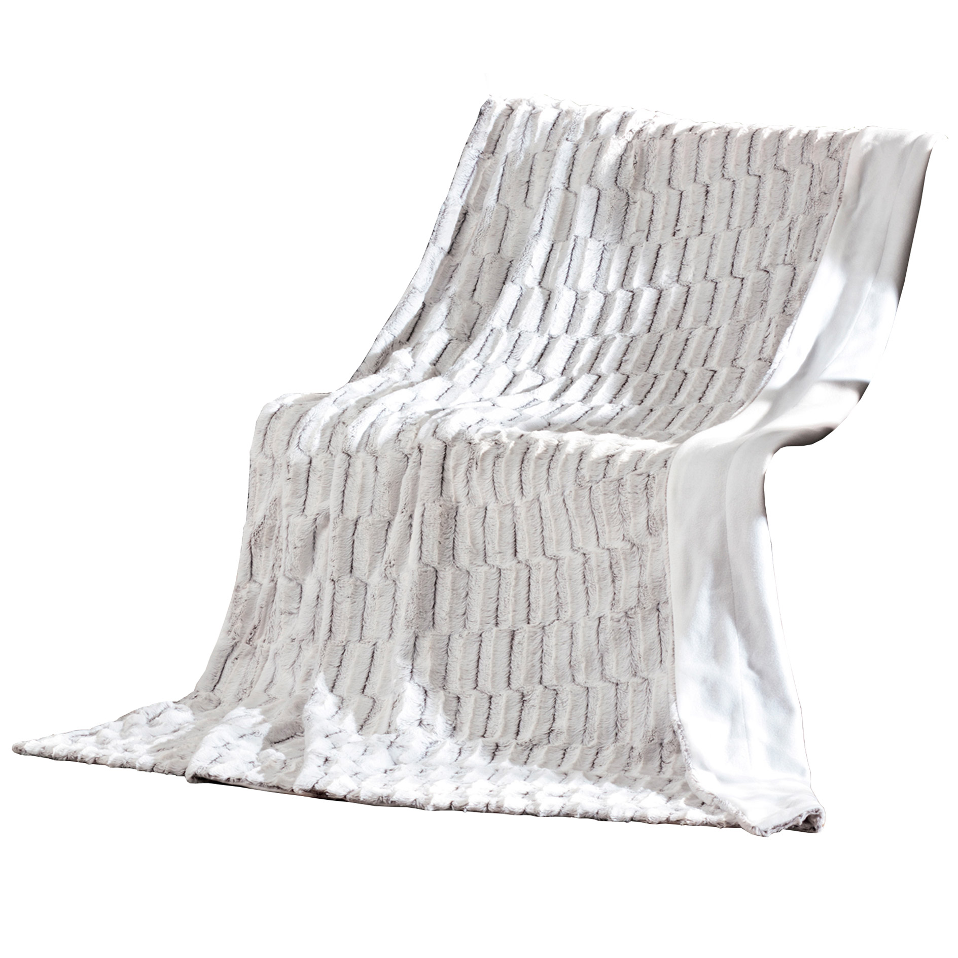 Webpelz-Decke - anthrazit oder silber - sortiert - 150x200 cm