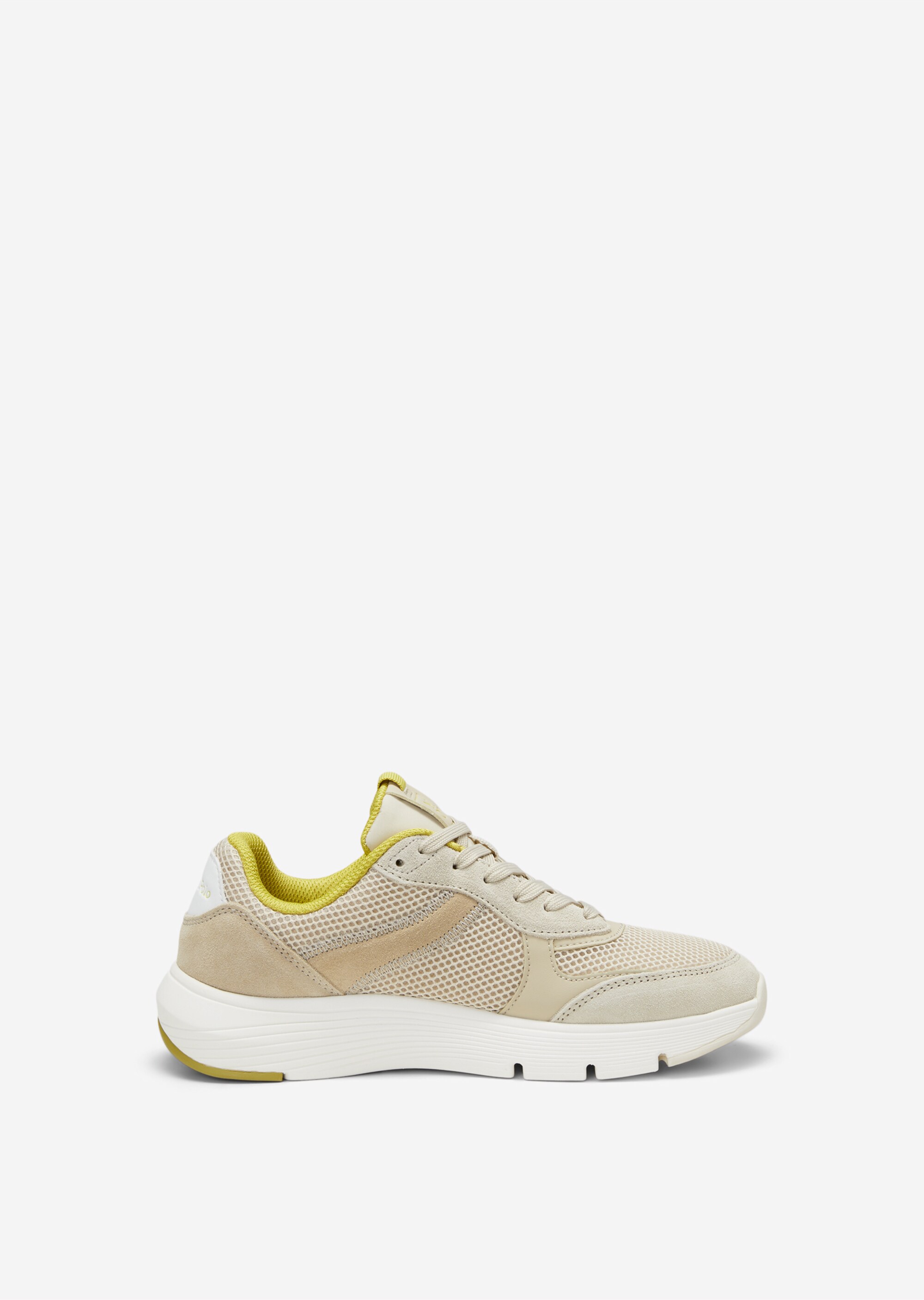 Sneaker aus Veloursleder-Mix mit Mesh