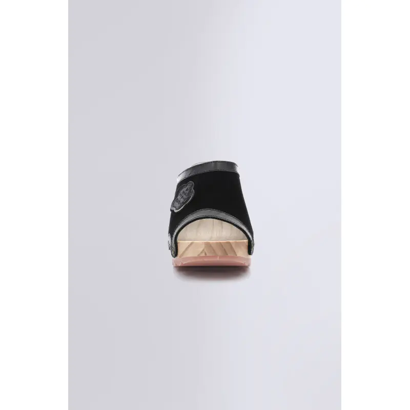 KICK WOODSTOK NOIR MULES Cuir Femme