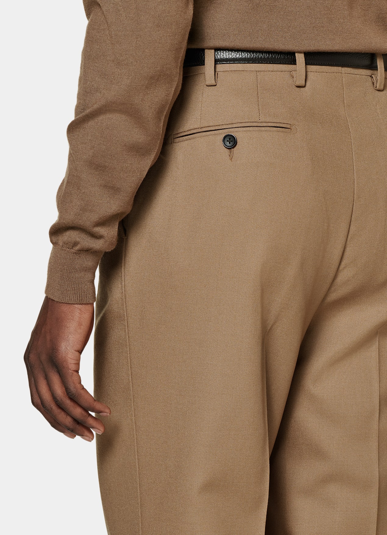 Costume Havana coupe Tailored marron moyen